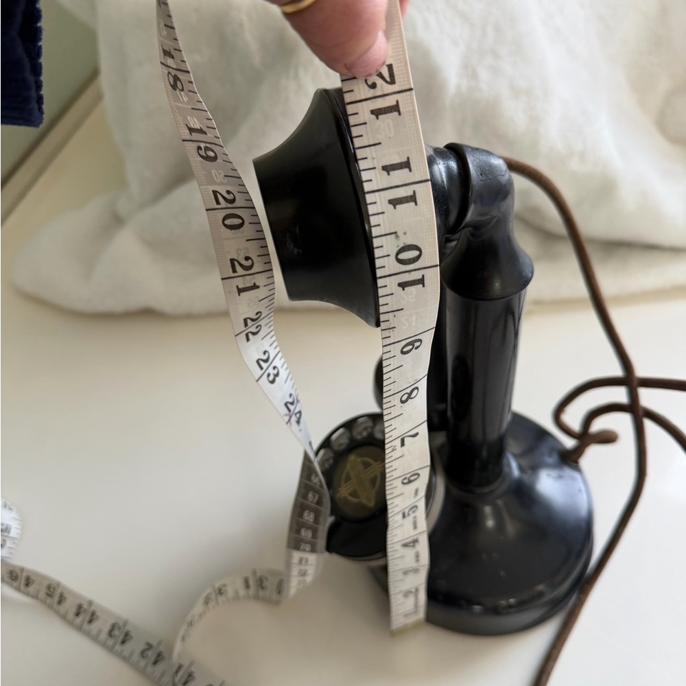 Vintage Black Candlestick  phone Telephone - Picture 9 of 9